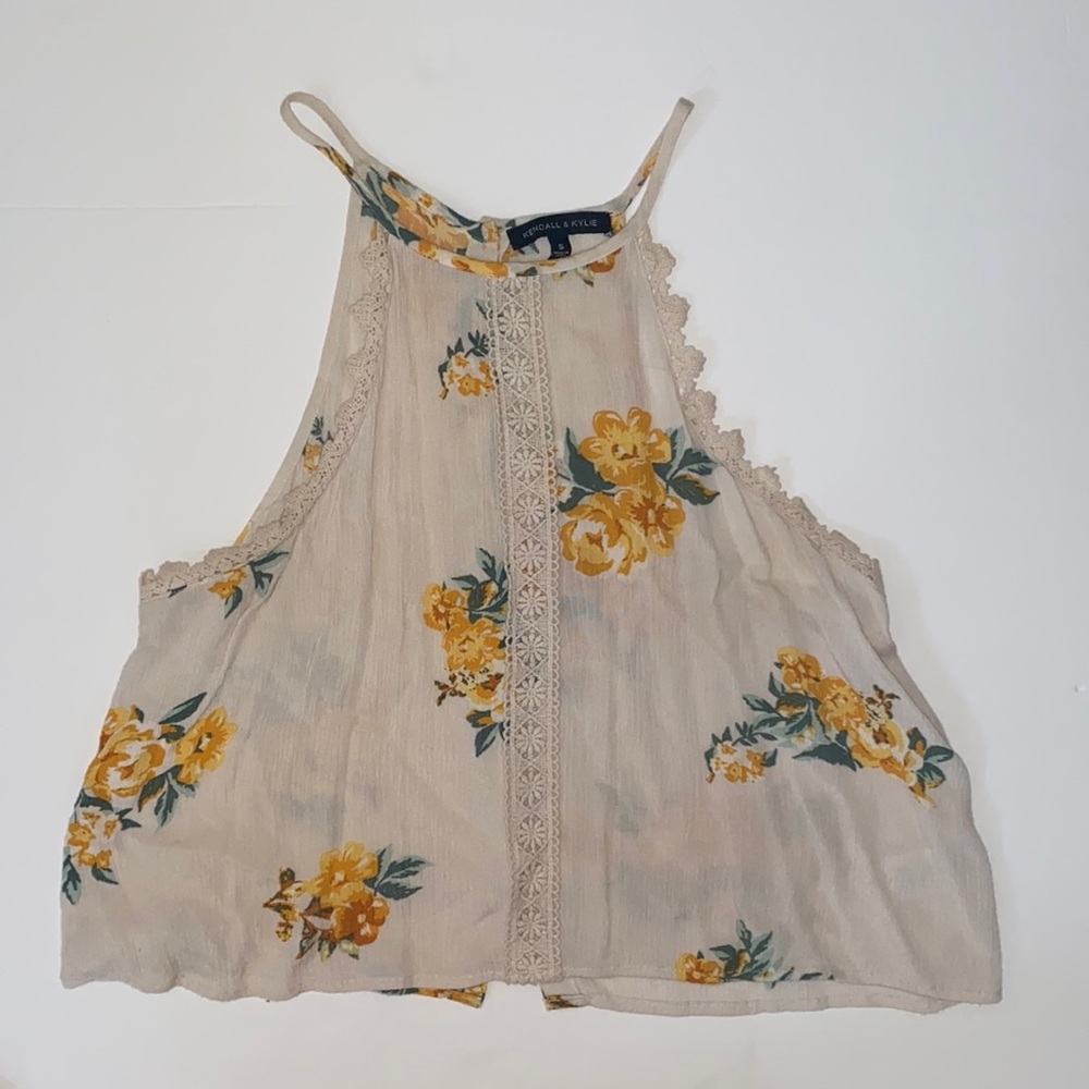 kendall and kylie flowy tank top. size small